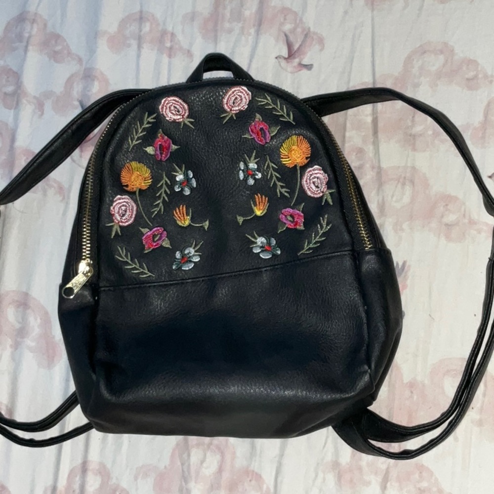 Small leather backpack